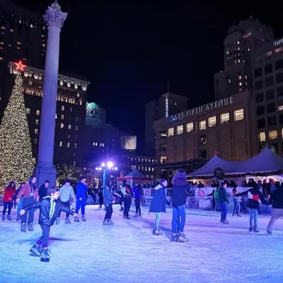 Holiday Ice Rink In Union Square